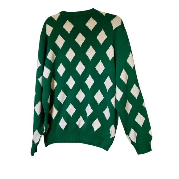 Bogey Boy Men's Diamond‎ Pattern Crewneck Sweater Golf Macklemore Square Large - Picture 5 of 8